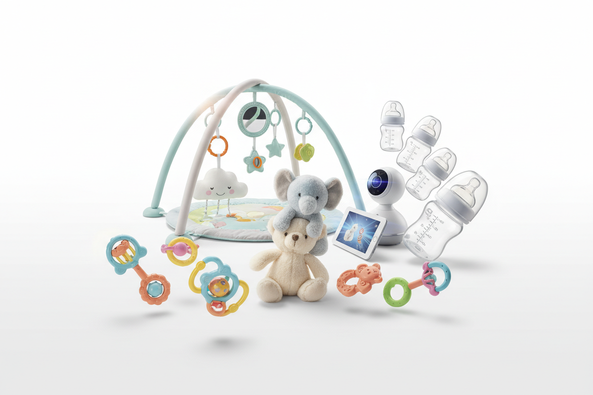 Baby Toys, Feeding Bottles & Monitor 4D Image